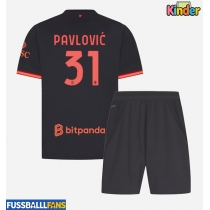 AC Milan Strahinja Pavlovic #31 3rd trikot Kinder 2026-27 Kurzarm (+ Kurze Hosen)